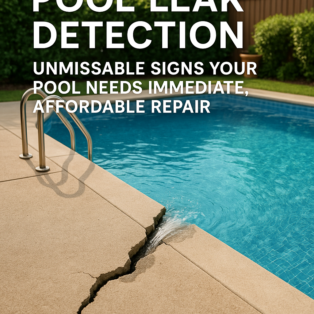 Generate a high-quality, relevant image prompt for an article about: Pool Leak Detection: Unmissable