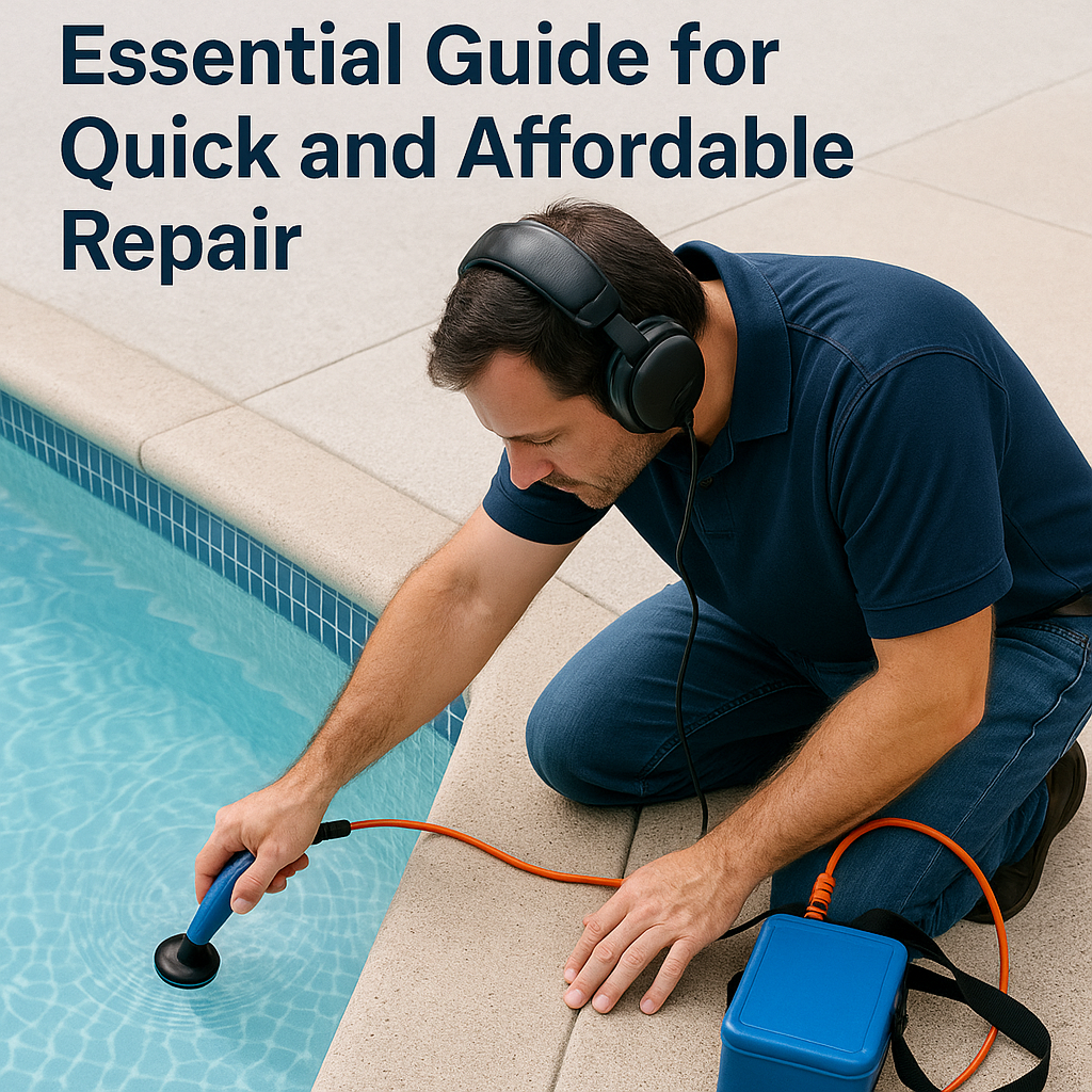 Generate a high-quality, relevant image prompt for an article about: Pool Leak Detection: Essential