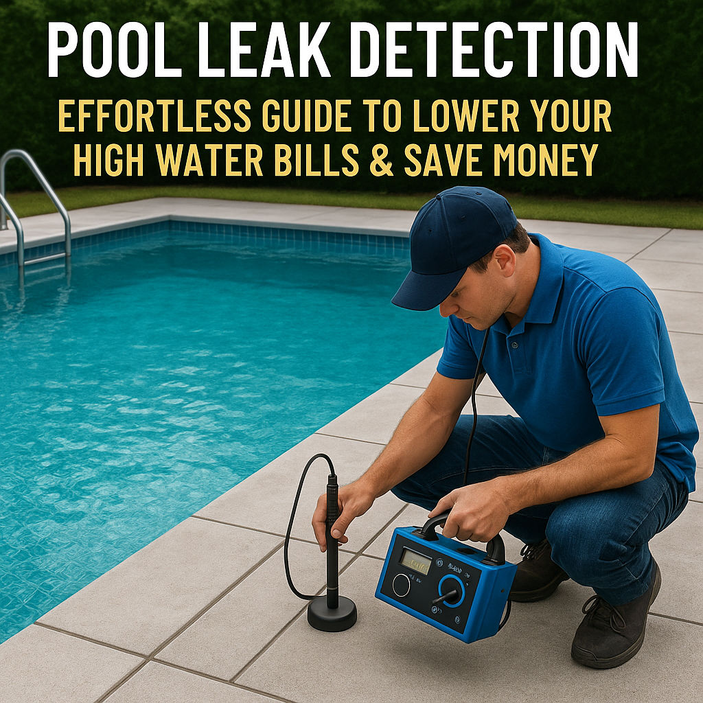 Generate a high-quality, relevant image prompt for an article about: Pool Leak Detection: Effortless
