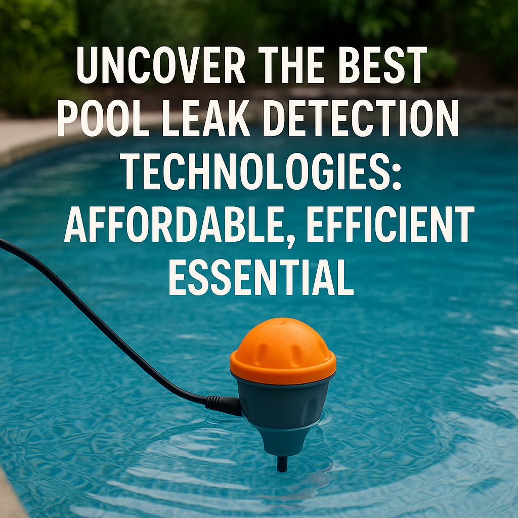 Generate a high-quality, relevant image prompt for an article about: Uncover the Best Pool Leak Dete