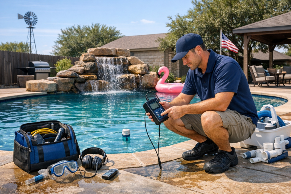 Helping Customers with Pool Leak Detection & Repair in Abilene, Texas
