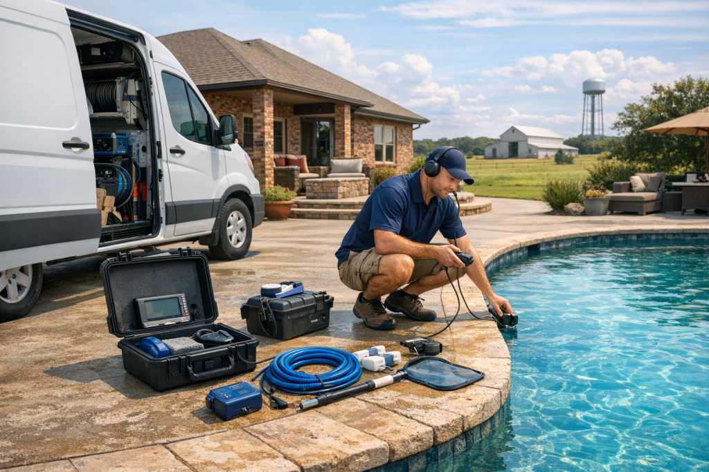 Helping Customers with Pool Leak Detection & Repair in Coalgate, Oklahoma