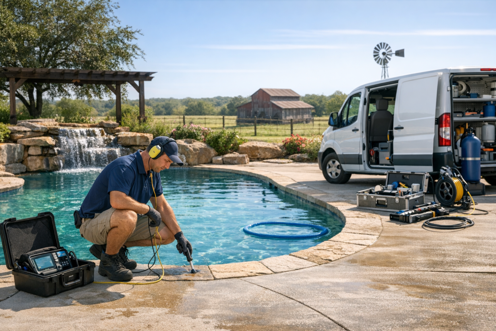 Helping Customers with Pool Leak Detection & Repair in Davis, Oklahoma