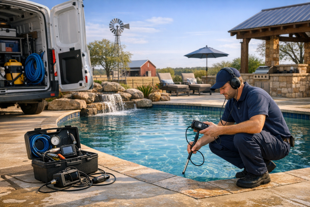 Helping Customers with Pool Leak Detection & Repair in De Leon, Texas