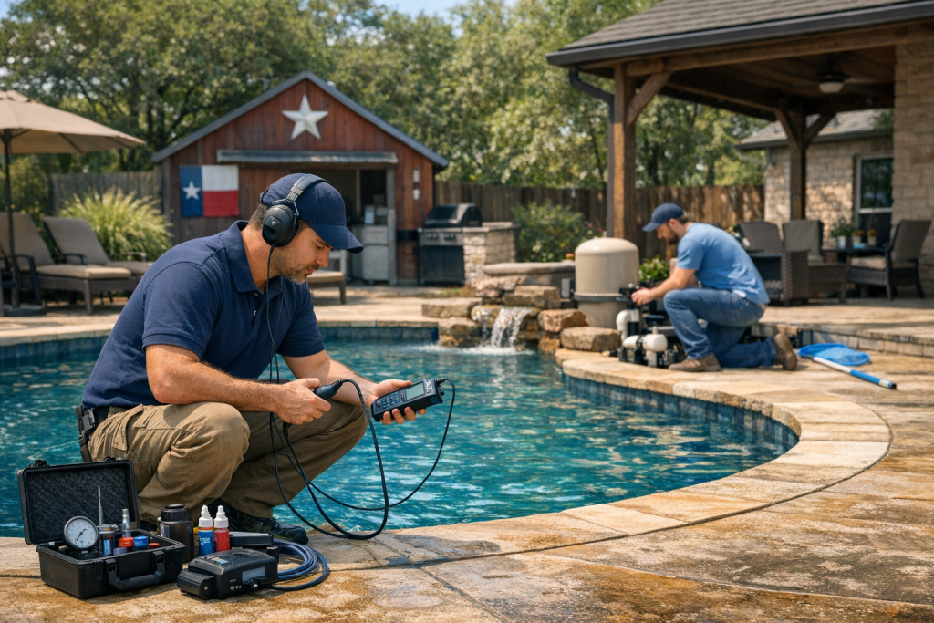 Helping Customers with Pool Leak Detection & Repair in Grapeland, Texas