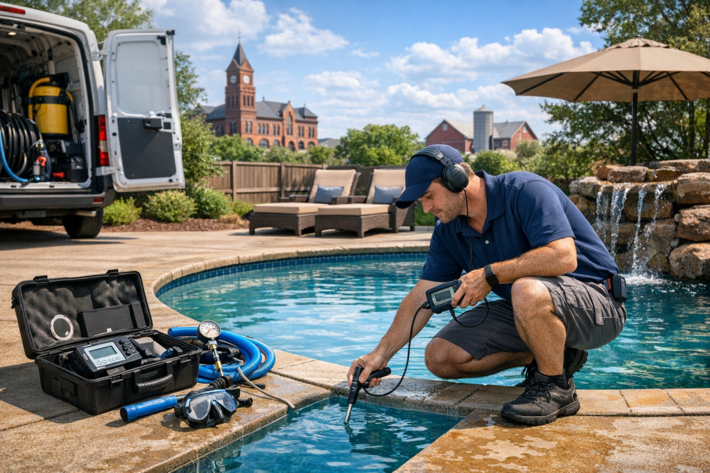 Helping Customers with Pool Leak Detection & Repair in Guthrie, Oklahoma