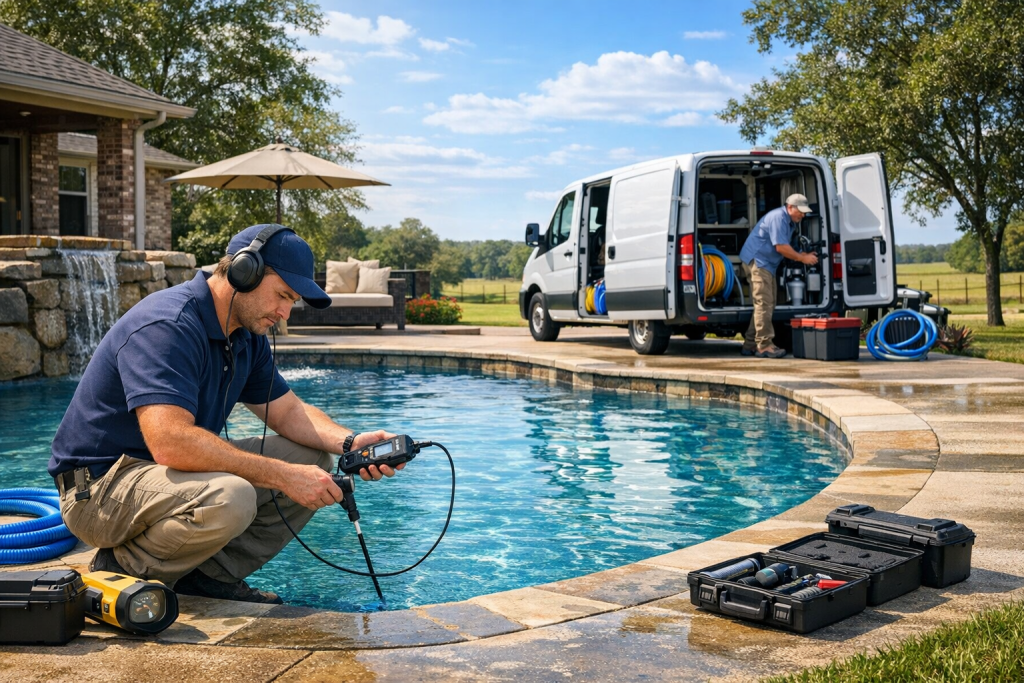 Helping Customers with Pool Leak Detection & Repair in Kennard, Texas