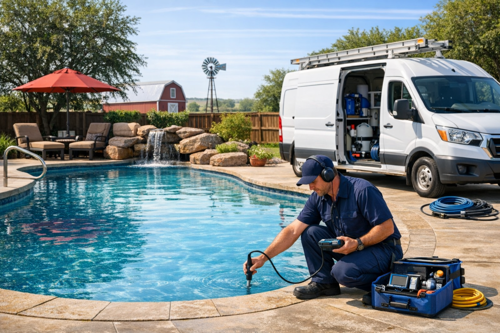 Helping Customers with Pool Leak Detection & Repair in Martha, Oklahoma