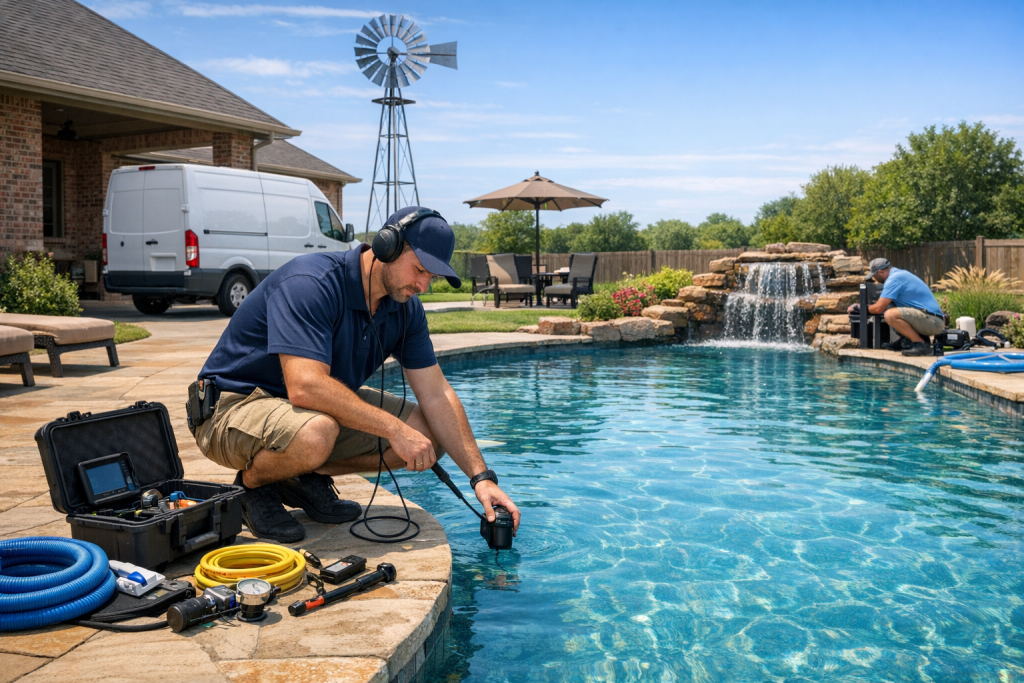 Helping Customers with Pool Leak Detection & Repair in Spencer, Oklahoma