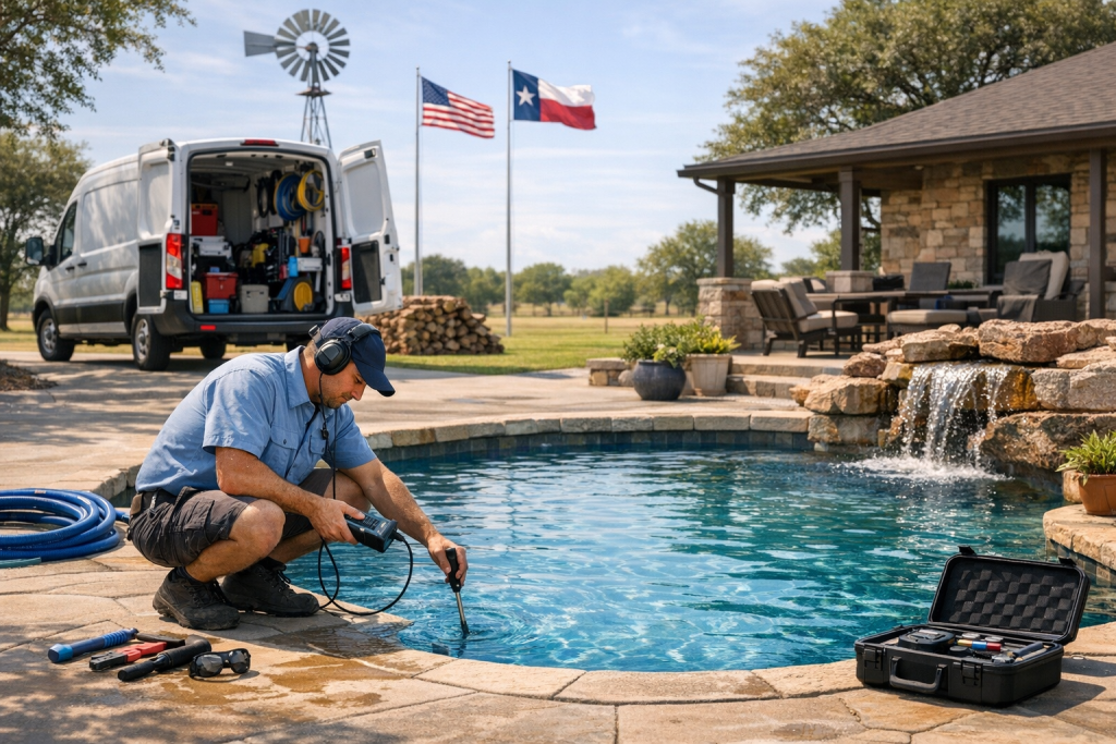 Local Pool Leak Detection & Repair Experts in Mustang, Texas