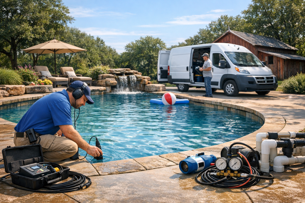 Pool Leak Detection & Repair Company Serving Wardville, Oklahoma