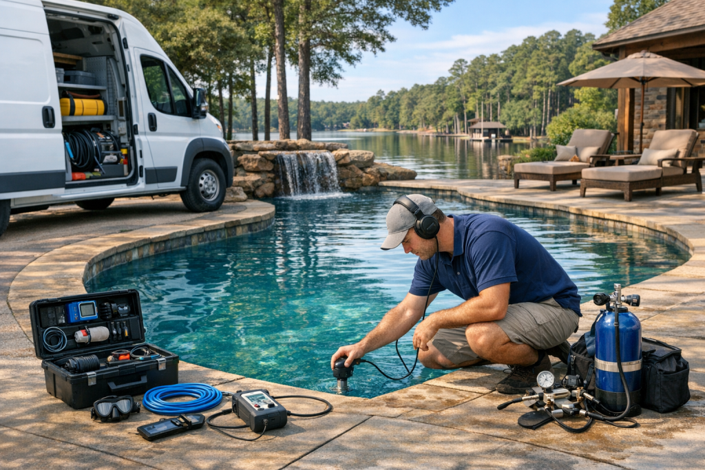 Pool Leak Detection & Repair in Holly Lake Ranch, Texas