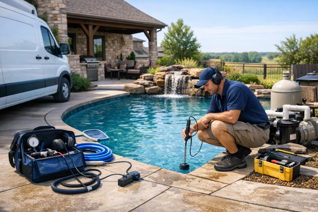 Pool Leak Detection & Repair Restoration Services in Achille, Oklahoma