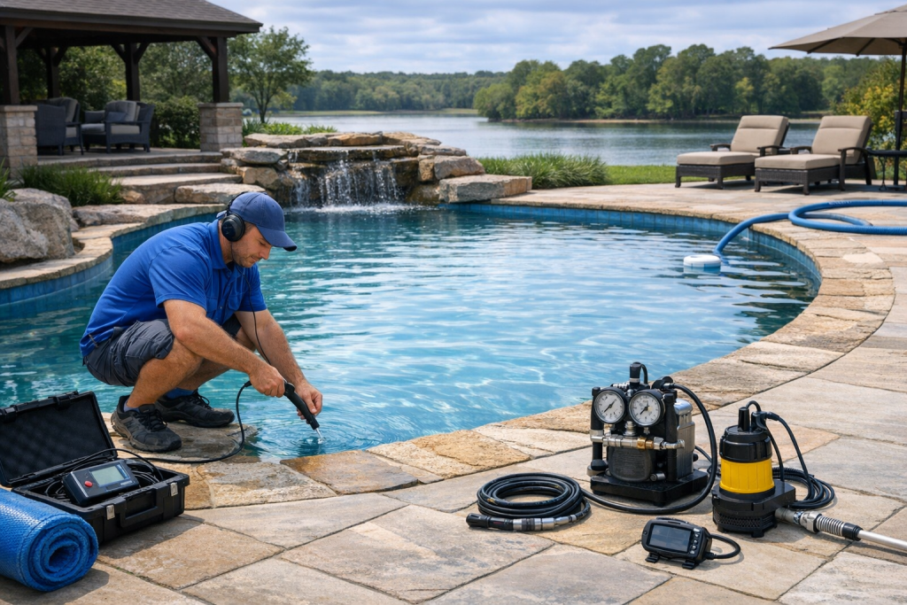 Pool Leak Detection & Repair Specialists in Duchess Landing, Oklahoma