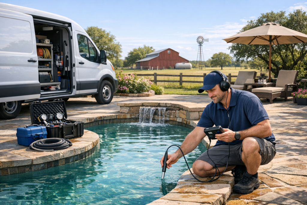 Proven Results for Pool Leak Detection & Repair in Anderson, Texas