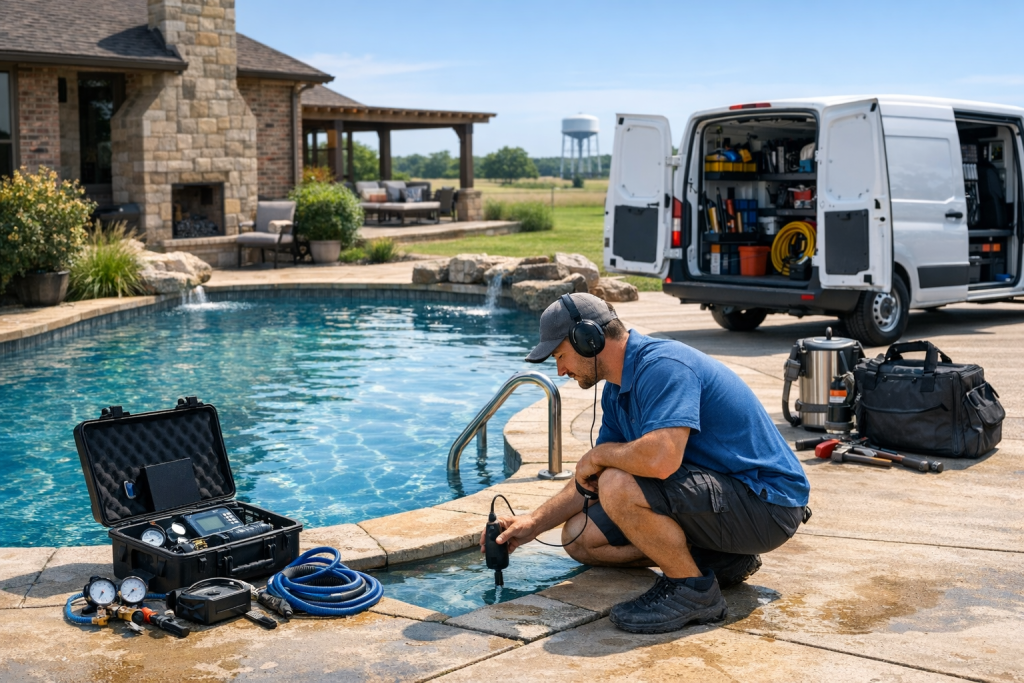 Serving Bridgeport, Oklahoma with Pool Leak Detection & Repair
