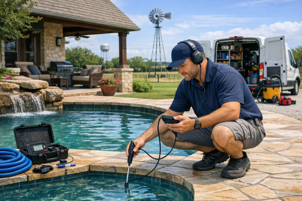 Serving Lindsay, Texas with Pool Leak Detection & Repair