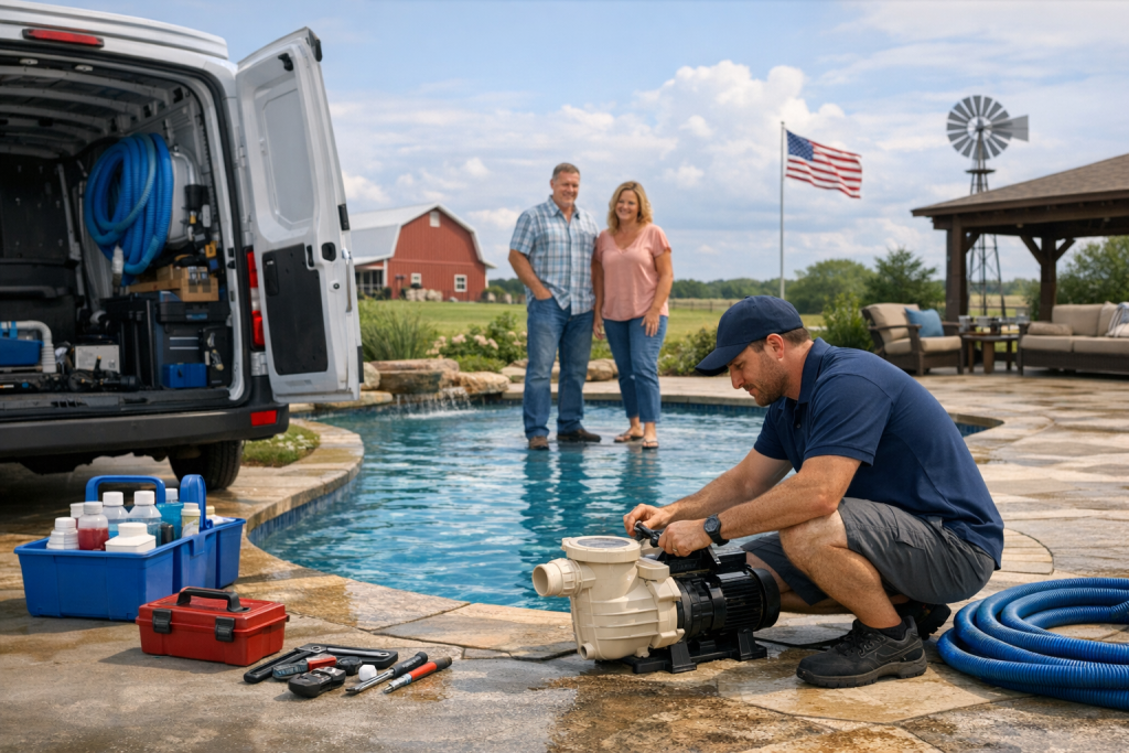 Helping Customers with Pool Repair in Bonham, Texas