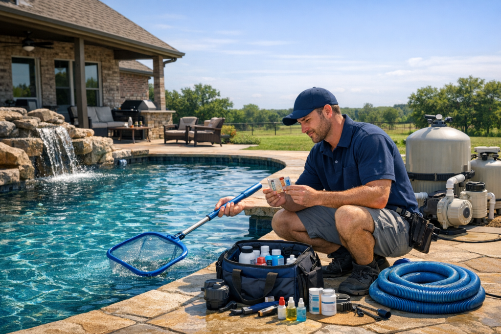 Helping Customers with Pool Repair in Katie, Oklahoma