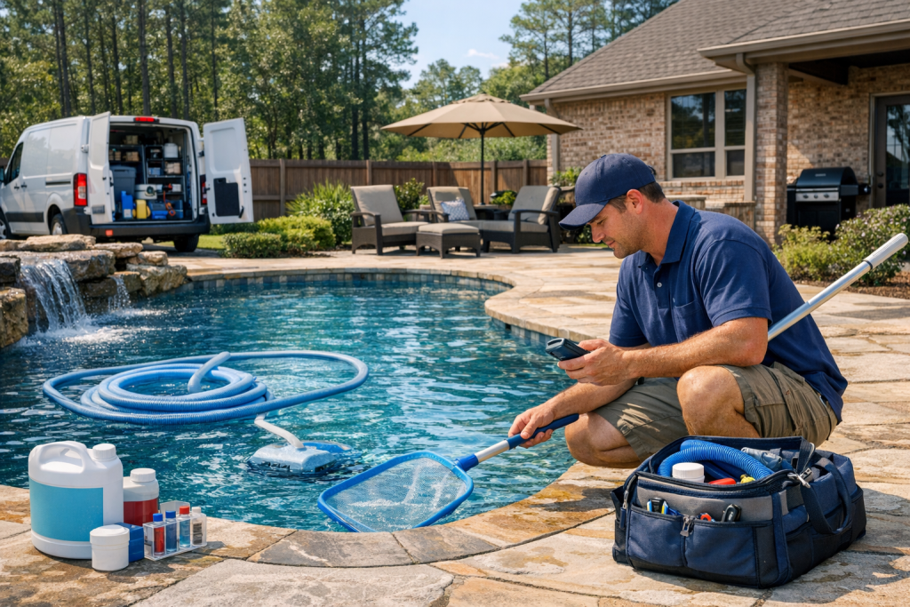 Helping Customers with Pool Repair in Lufkin, Texas