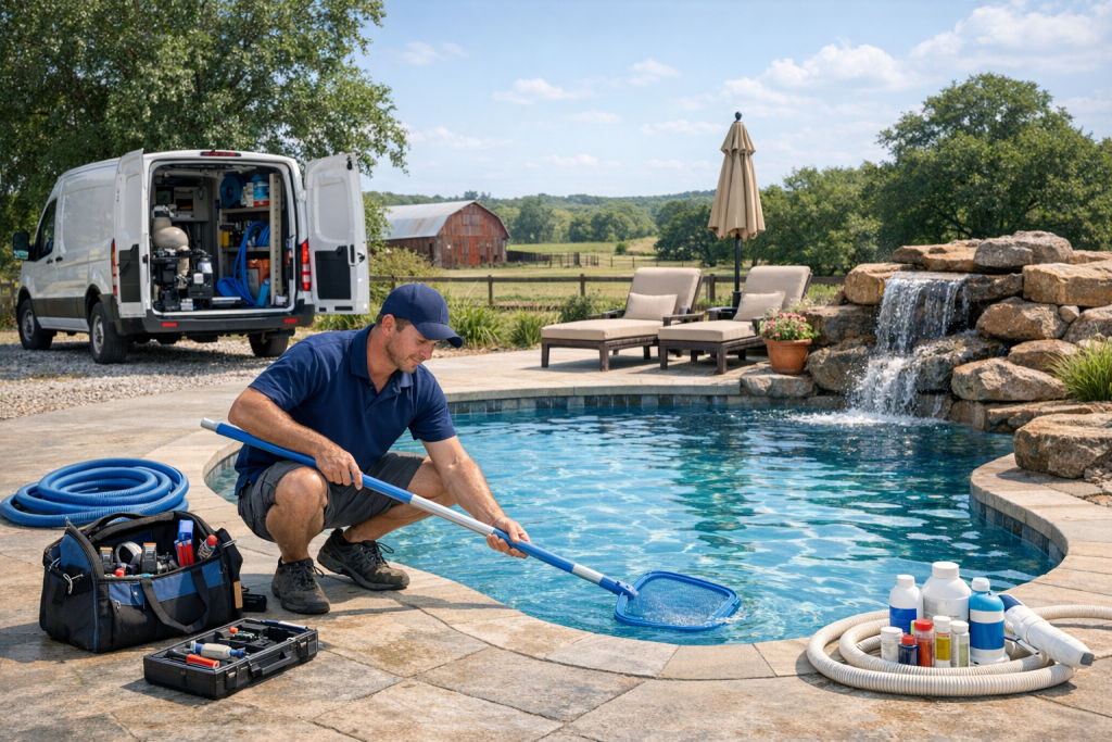Helping Customers with Pool Repair in Stonewall, Oklahoma
