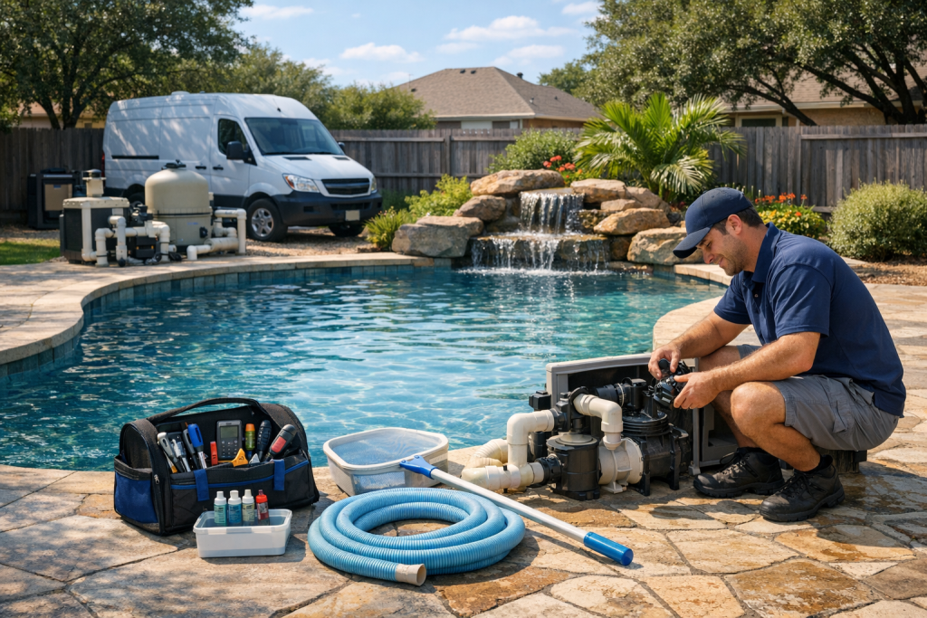 Helping Customers with Pool Repair in Wells Branch, Texas