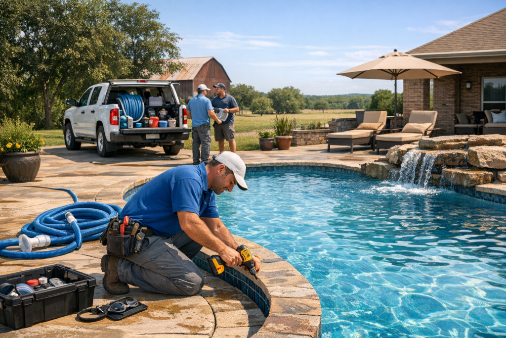 Pool Repair Solutions in Simms, Oklahoma